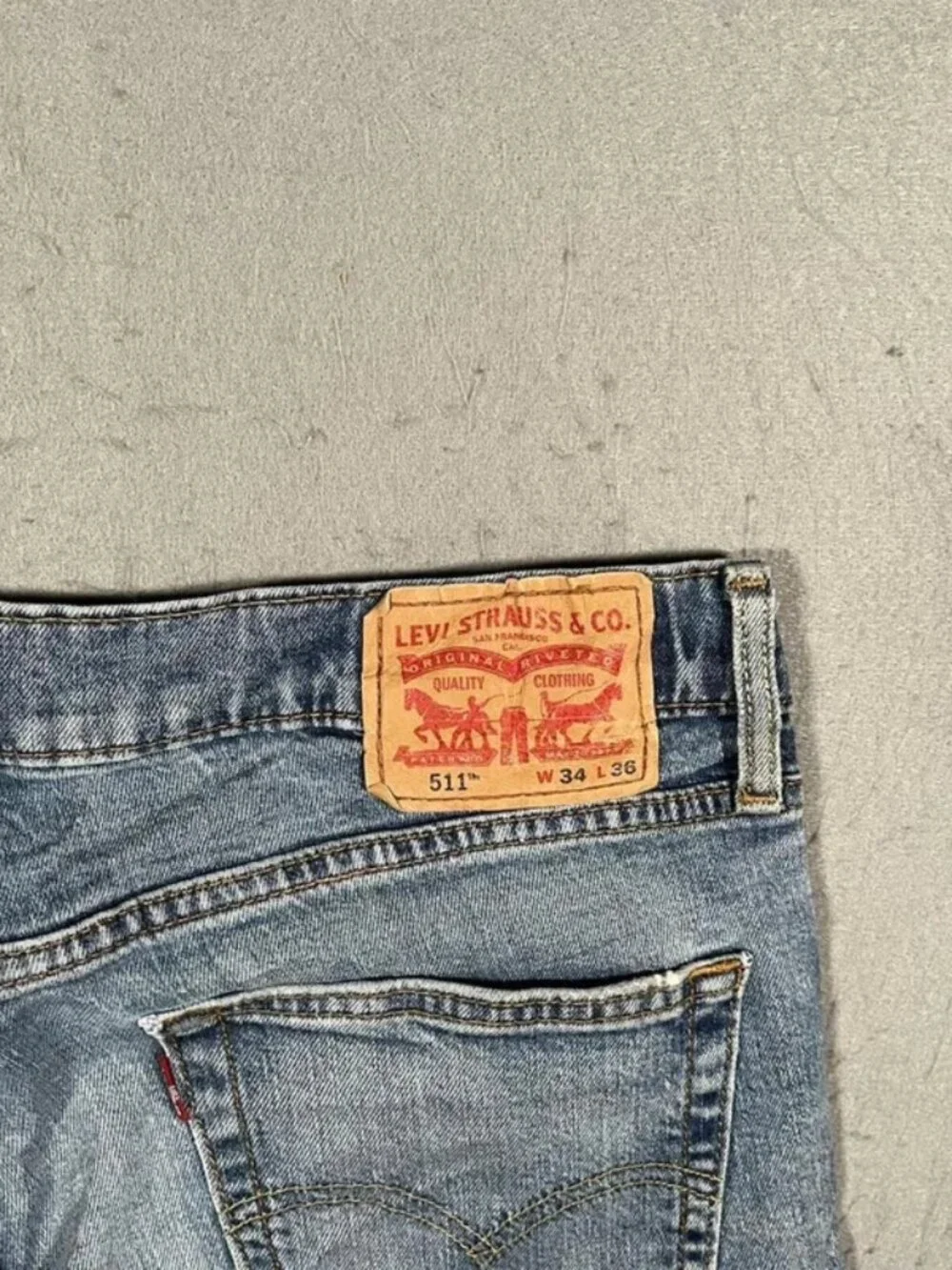 Levi’s 511 Light Blue Denim Shorts Slim Fit Vintage W34 I9
